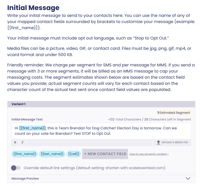 Initial Message