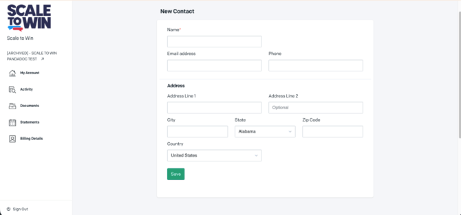new contact form